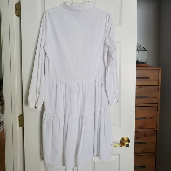 Reserved White Long Sleeve Dress - Picture 3 of 5